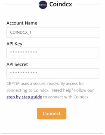 import coindcx account mobile