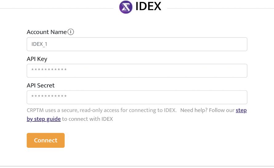 import idex account